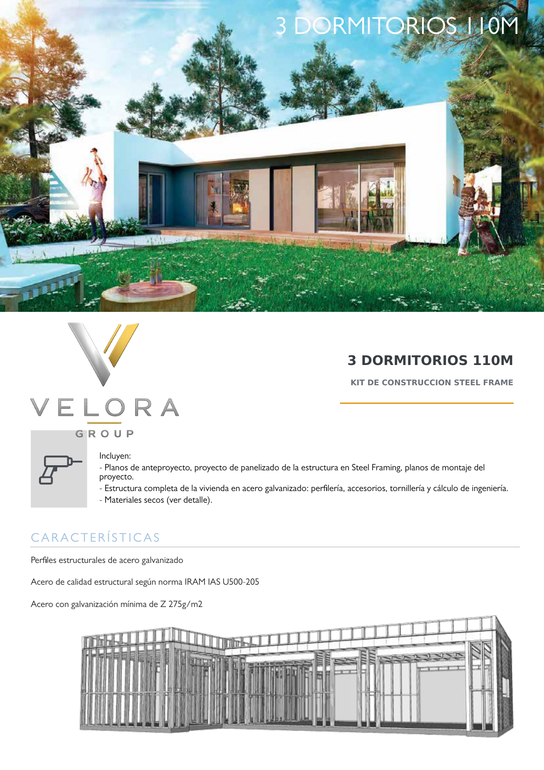 Kit Velora 3 dormitorios 110M